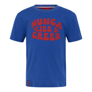 Camiseta Ni&ntilde;o Azul Nunca Dejes de Creer Atleti